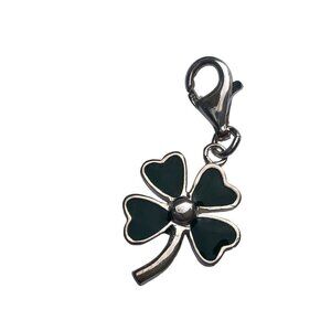 LILLIAN Vernon‎ Sterling Silver Charm Shamrock Clover Enamel Green 925 New